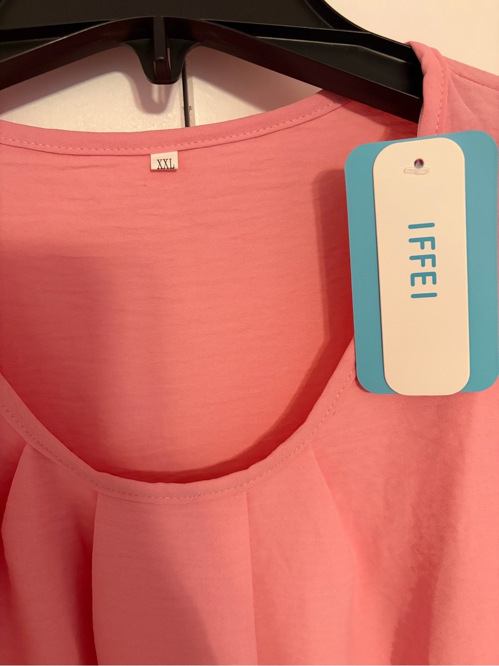 Pink Ruffle Sleeve Women’s Top - Picture 2 of 3